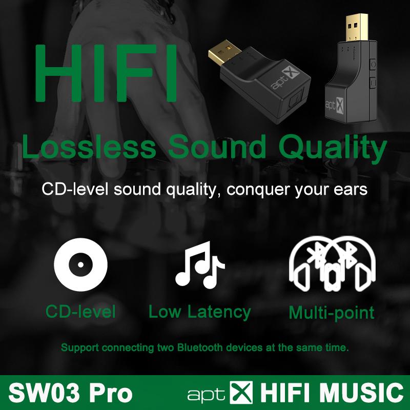 USB оптоволоконный APTX Bluetooth аудио передатчик aptX-Adaptive/HD/LL Hifi многоточечный беспроводной адаптер для PS4/3 Xbox TV PC