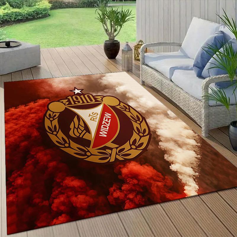 Widzew Flannel Pattern Square Carpet,Area Rug,Carpet Rug for Living Room Bedroom Sofa Playroom Decor,Non-slip Floor Mat