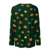 Women's Fashion Casual Long Sleeve Christmas Printed Round Neck Top