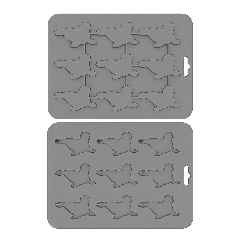 Animals Ice- Mold - Ocean Animals Turtle,Dolphins,Penguins,Silicone Mold For Baking Muffin Cake, Chocolate,Candy, Soap