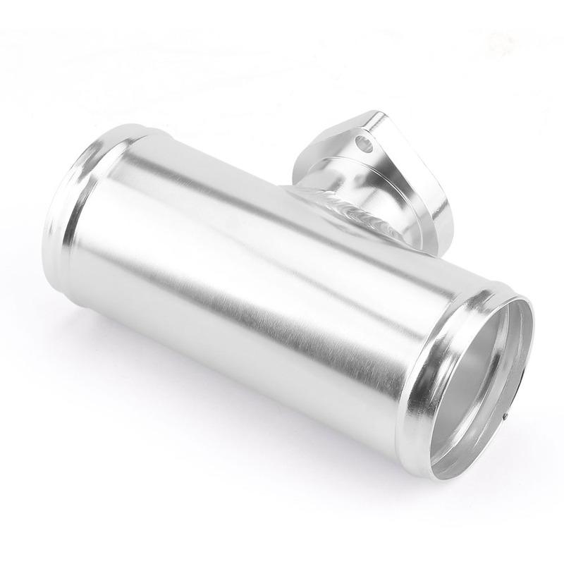 Silver Turbo Aluminum Flange Pipe 63mm 2.5inch L=150mm For GD-RS FV RZ BOV Blow off Valve Adapter for Automotive