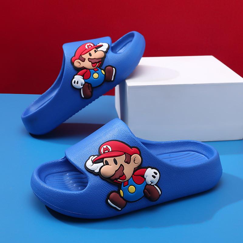 Марио Мультяшный Персонаж Детские Шлепанцы Удобные Летние Домашние Тапочки