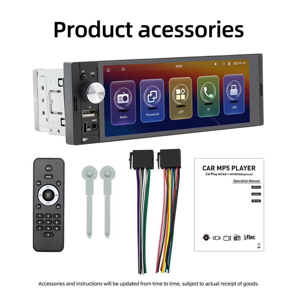 6,36-дюймовый автомобильный стереоплеер BT MP5 плеер RDS радио поддержка громкой связи телефон UDiskAUXin