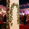 Гирлянда Рождественские украшения Реалистичные листья 69 дюймов Декоративные лианы Для дома Гостиной Входной двери Патио Сада