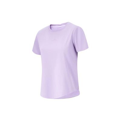 Футболка Fitness Series Solid Color Ice Feel Moisturizing Loose с коротким рукавом для женщин, топы сиренево-фиолетового цвета ATSU486-6