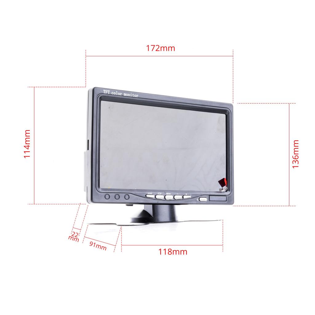 Bezprzewodowy Zestaw Cofania 7" Z 4 Kamerami Ir - Monitorowanie 360° I Night Vision