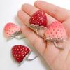 100pcs 30*43mm Resin Mini Strawberry Flatback Cabochon Scrapbooking Craft DIY Phone Decoration Hair Bows Center Accessories