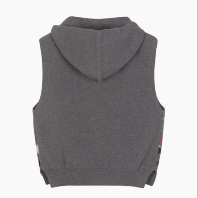  Benetton Жаккардовый трикотажный жилет с капюшоном на молнии Bakva1461