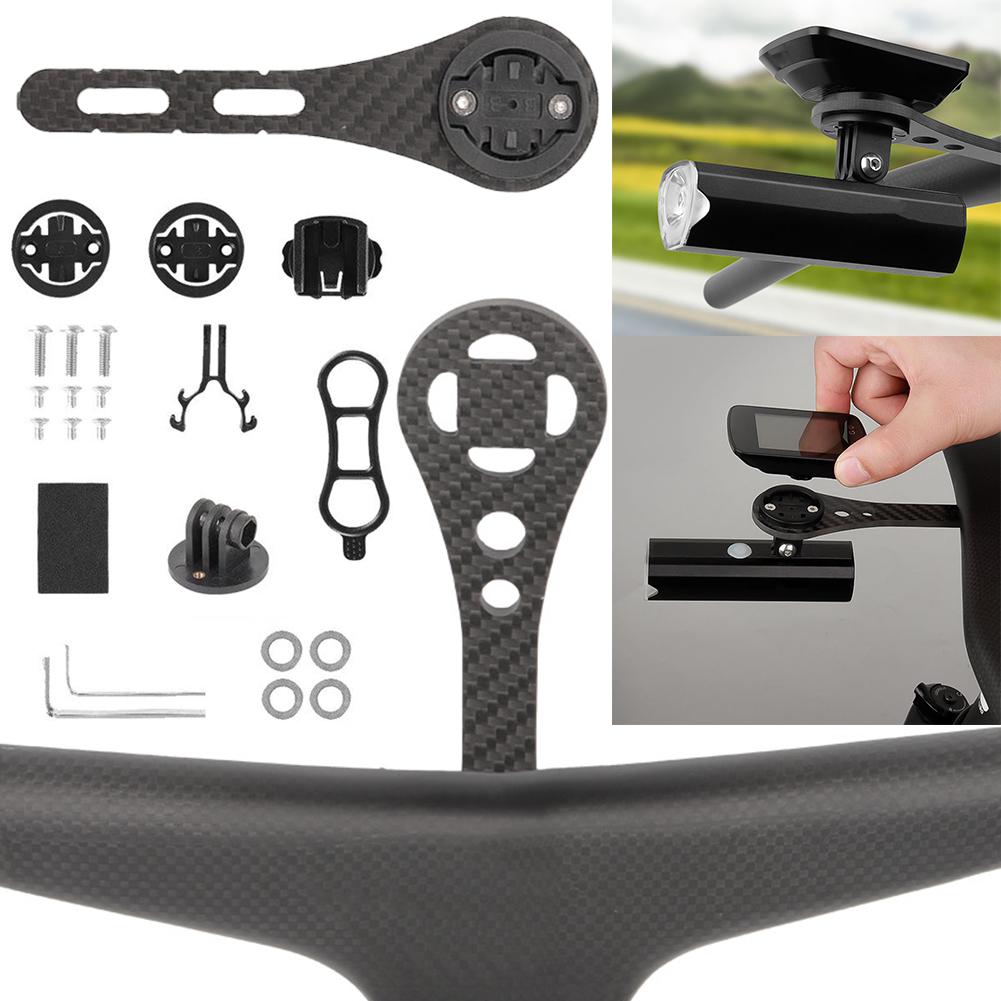 Carbon Fiber Bicycle Computer Holder Road Bike Stopwatch Speedometer Mount Holder Cycling Speedometer Support Holder for Garmin