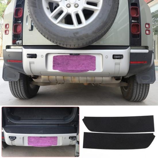 Black PVC Rear Trunk Outer Guard Plate Stickers For Land Rover Defender -23