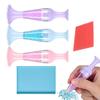 3pcs Flower Pot Shaped Gem Art Pen With Gem Tray And Glue Clay Automatic Dispensing Diamonds Painting Pen Diamonds Painting Tool