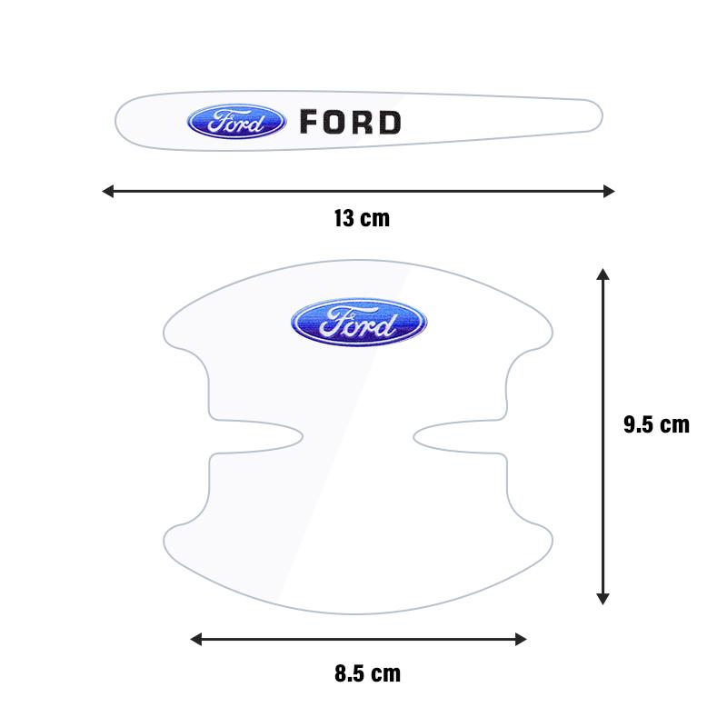 ZOZU8 4/8 PCS Car Door Handle Cup Protector Stickers Protection Film Accessories Ford Focus Fiesta Ranger Mondeo S-MAX Kuga Mustang