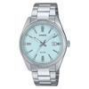 Casio MTP-1302DA-2A2 Аналоговые кварцевые часы Серебристый Светло-синий Браслет из нержавеющей стали