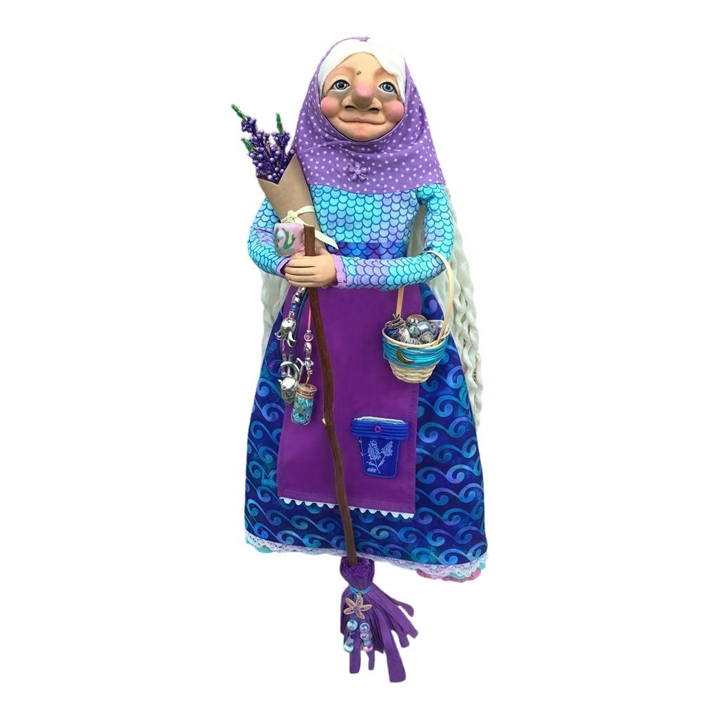 Кукла ручной работы, спутница удачи для вашей кухни, подвесная кукла-ведьма