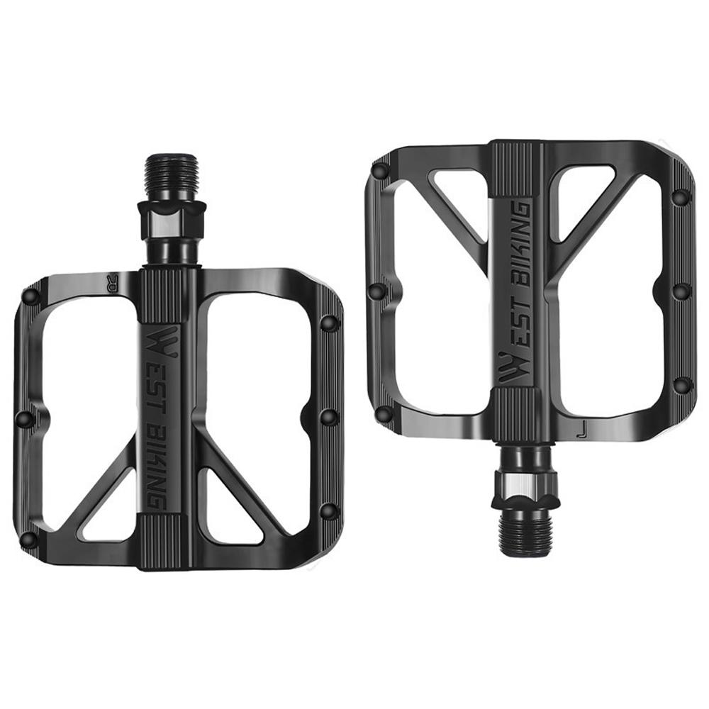 Алюминиевые педали West Biking с широкой платформой и противоскользящим дизайном