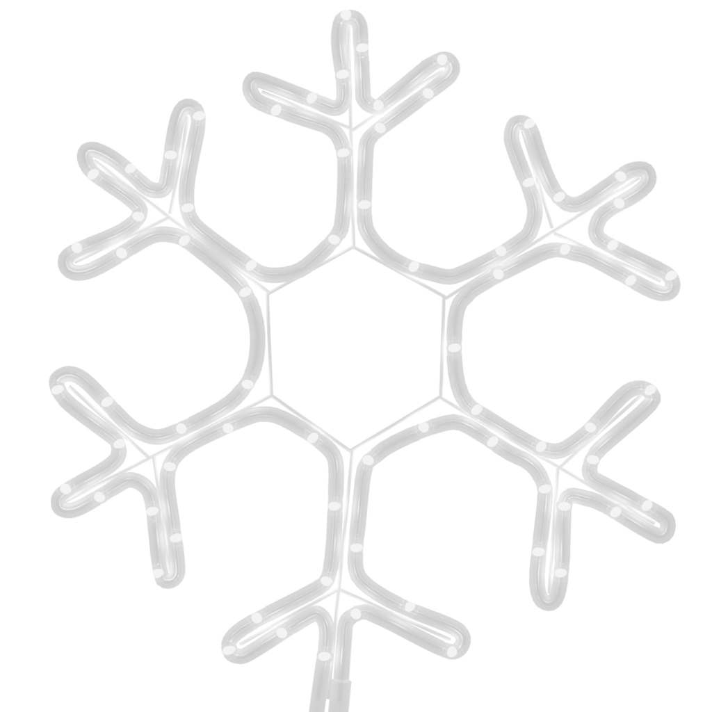 LED Silhouette Snowflake 72 LEDs Warm White 38x37 cm