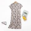 Plus Size Summer Women Nightdress Short Sleeve Cute Cartoon Sleepwear Sweet O Neck Nightgowns Pyjamas Lady's Cotton Sleepdress
