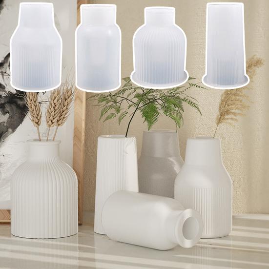 Прочные силиконовые изделия ручной работы, полупрозрачный цветочный горшок, орнамент, цементная гипсовая форма, товары для дома, форма для вазы