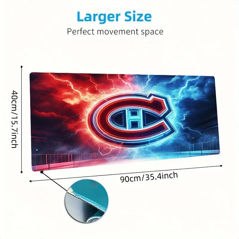Montreal Canadiens2 Print Cushion Non-slip Laptop Tablet Big Mousepad XXL Mat Mini PC Playmat With Lock edge