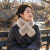 Winter Gifts for Women Plush Cross Scarf, Stylish Faux Fur Neck Warmer, Elegant Scarf Party Soft Double-Sided Thermal Wrap Ladies Girls Thickened