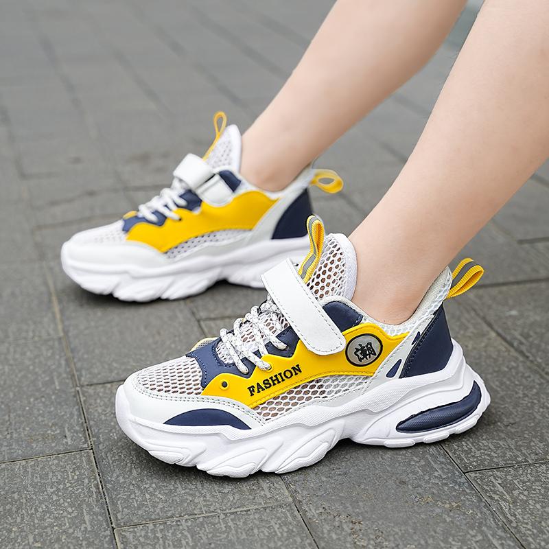 Summer Single Net Breathable Boys Sport Shoes Children Sneakers Rubber Leisure Trainers Casual Kids Sneakers Sizes 28-40