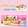 3D DIY Puzzle Jigsaw Toys for Children Architecture Kids Princess Bedroom Puzzle Baby Toys Early Learning Educational Kids Gifts