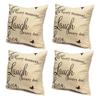 Новый Чехол для подушки Live Laugh Love Quotes Home Decor из хлопка и льна