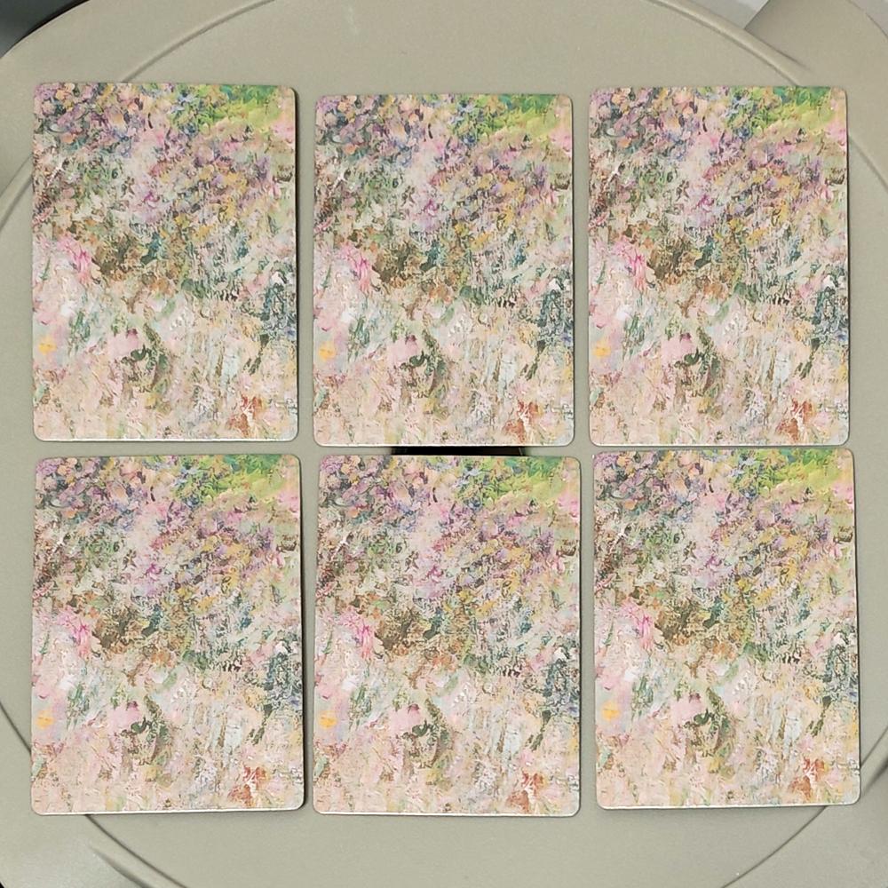 Карты Ленорман Время 38 карт в стиле масляной живописи с дополнительными картами Мужчина/Женщина, напечатанные на картоне с двойным тиснением, 9x6 см