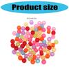 200pcs Round Colorful Acrylic Hair Beads Glow In the Dark for Kids Girls Braids and Women Fashion Hair Accessories
