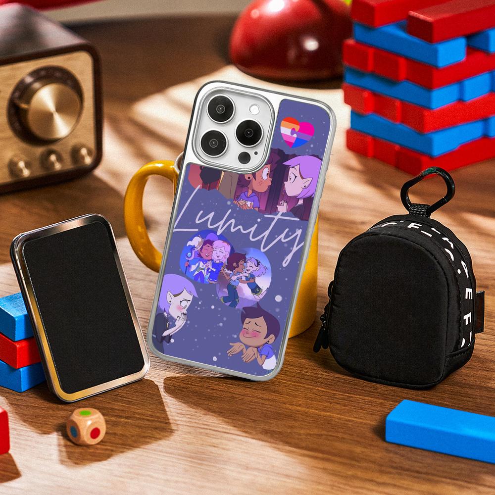 Super Hot The Owl Houses cartoon Phone Case for iPhone 16 15 14 13 12 11 Pro Max Sheepskin Silver-edged protective case