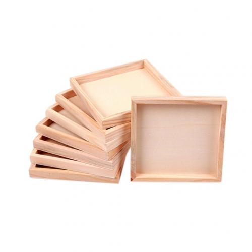 Wood Plate Tray Bottom Rack Pallet For Six-Sided Diy Painting Building Puzzle Blocks Tray For Kids Toy Storing Storage