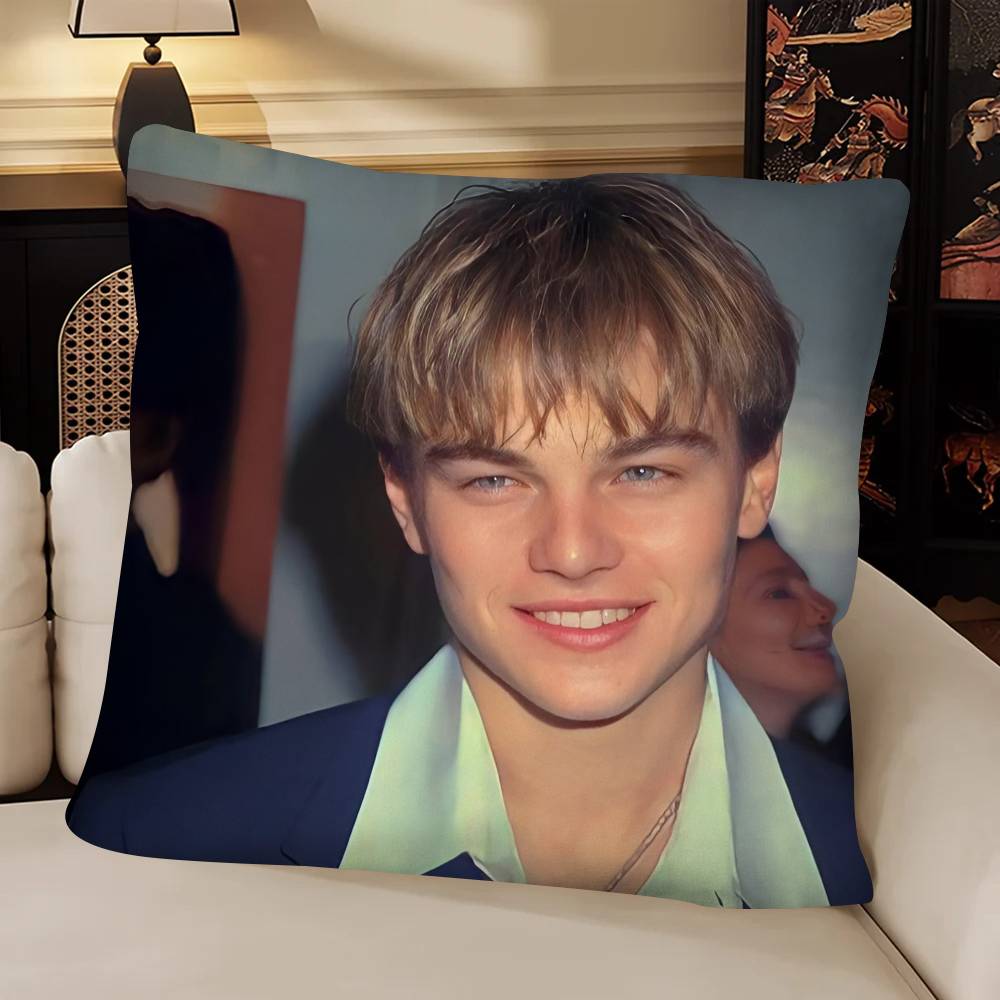 Actor LLeonardo DiCaprio Pillow Case Fashion Square Pillowcase Bedroom Sofa Room Ins Decoration Leisure