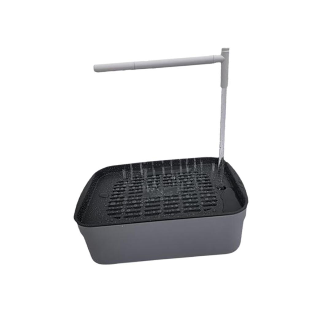 Automatic Bird Bath Tub Shower with Running Water Parrot Bathtub for Goldfinch Lovebird