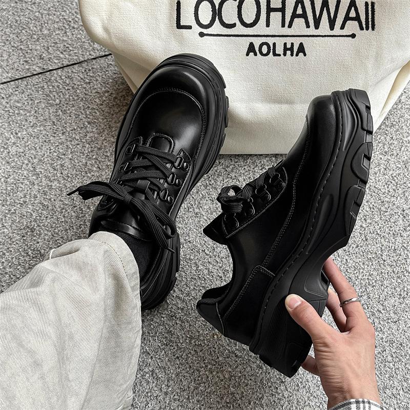 Нишевый дизайн ins Интернет знаменитости папы обувь уличные туфли на платформе хлеб универсальные большие кожаные туфли 13062-Q