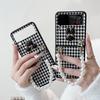 Применимый защитный чехол для складного экрана Samsung Портативная жемчужная цепочка Zflip4 Легкий роскошный чехол для раскладушки Милый медвежонок Девочка
