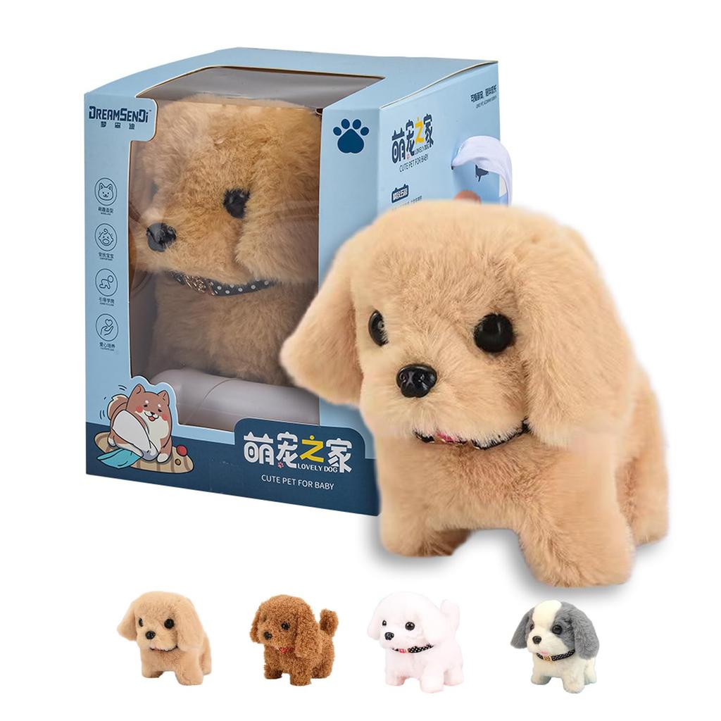 Pop Meow 2025 New Simulation Pet Dog Plush Toy, Interactive Robot Toy Multifunctional Educational Toy with Voice and Action Functions, Role-Playing