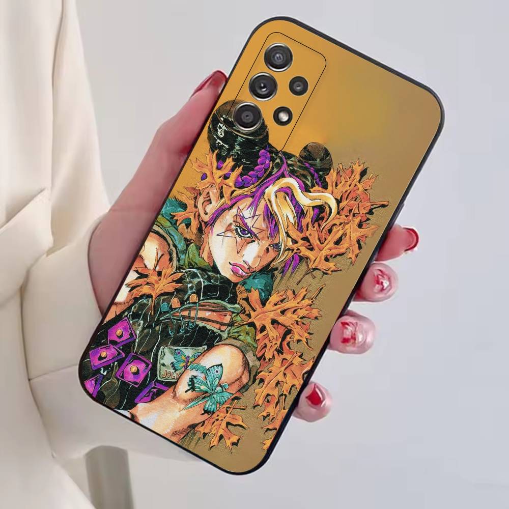 Аниме J-JOJO Крутой Чехол для Телефона с Джолин Кудзё Для Samsung S25,S24,S21,S22,S23,S30,Ultra,S20,Plus,Fe,Lite,Note,10,Черная Крышка