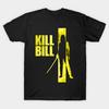 Мужская черная футболка с принтом Kill Bill Винтажное произведение искусства Печать на бумаге-трансфере без вырезания Хлопковая футболка