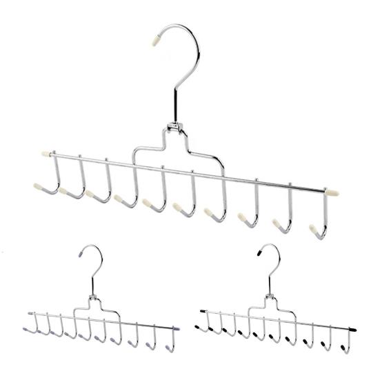 Вешалка для ремня с 10 крючками из нержавеющей стали, противоскользящая, с большой грузоподъемностью