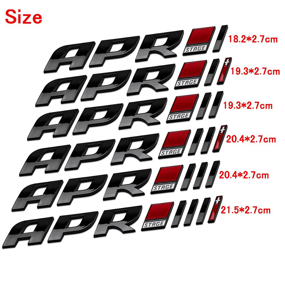 AABIN1 3D ABS APR Stage III Emblem Car Body Trunk Decor Sticker for Volkswagen Vw T5 Cc Scirocco Tiguan Mk2 Polo 6R Jetta Mk6 Gti Golf
