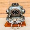 Commando Diving Helmet Heavy Boston Scuba Diving Helmet In Dual Tone with Wooden Base Marine Nautical Home Décor Item Best Gift Item