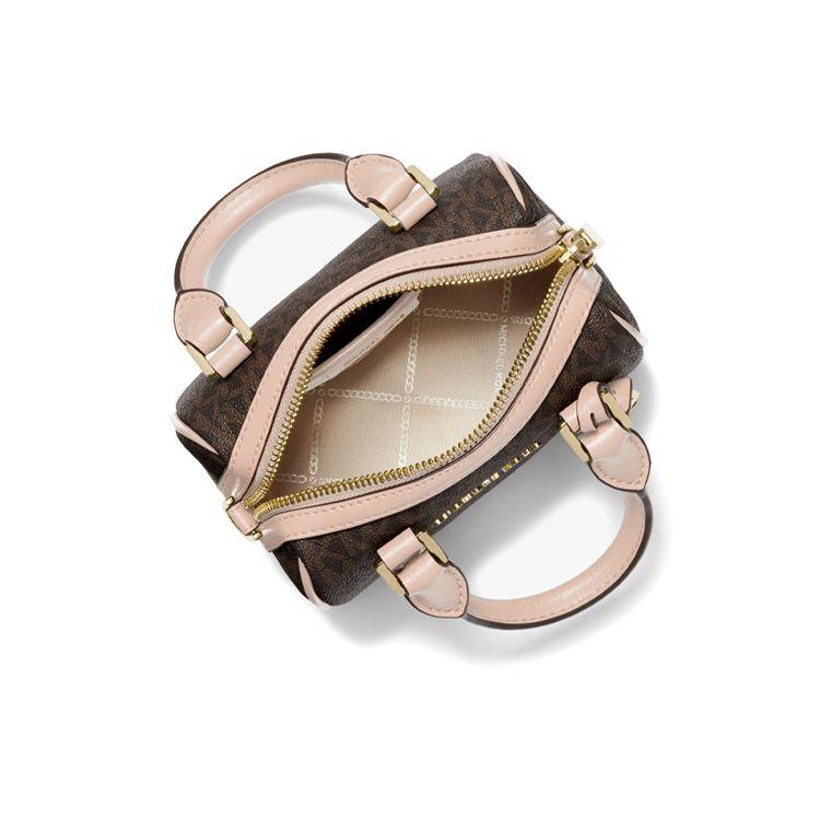 Michael Kors Серия Bedford Классическая Монограмма Застежка-молния Кожаная Сумка-Бостон Женские Сумки 32F9G06C0B-266