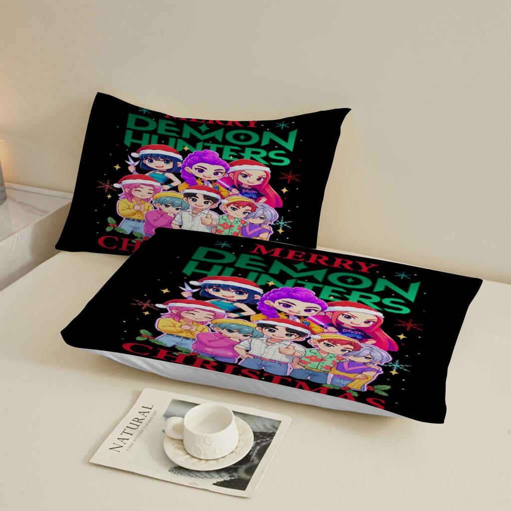 Рождественский K-Pop Тематический Красочный Принт Полиэстер Студенческое Общежитие Простыня Пододеяльник Детский Подарок Домашний Текстиль