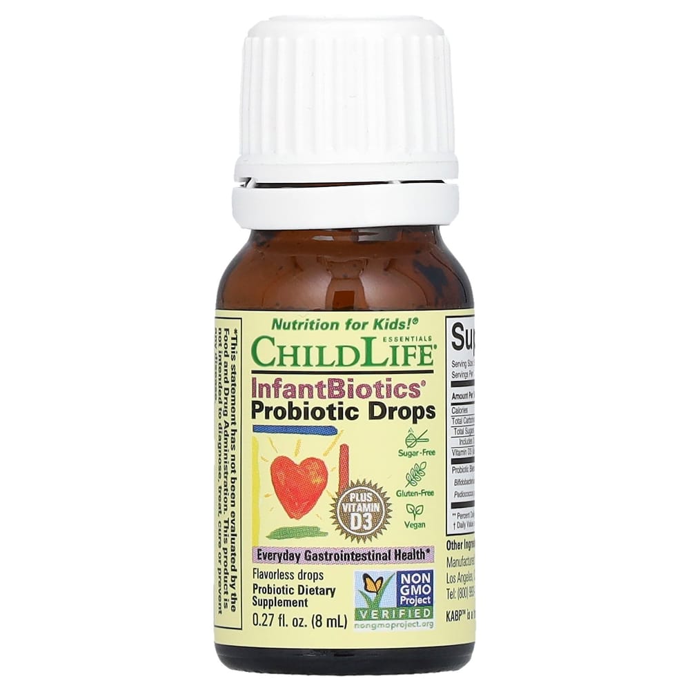 ChildLife InfantBiotics Probiotic Drops, 2.6 Billion CFU, 10.5ml (0.36 fl oz)