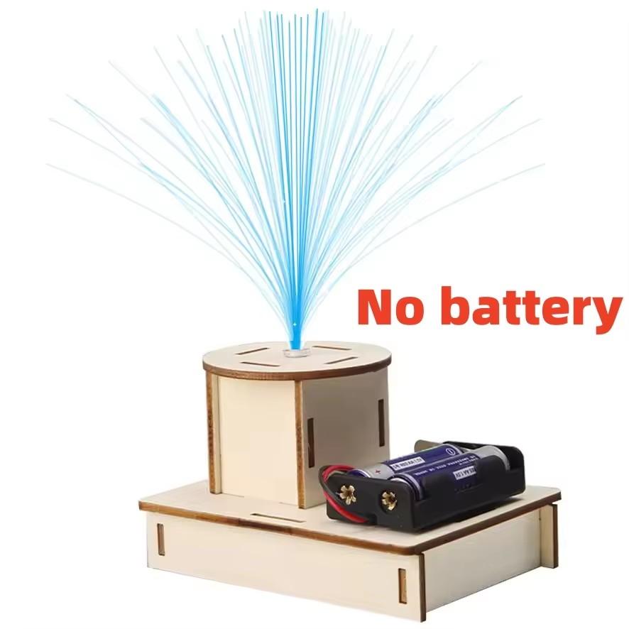 Diy Wooden Colorful Fiber Optic Lamp Kit Steam Toys Science School Experiment Handmade Puzzle Toy Inventionfor Kids Gift