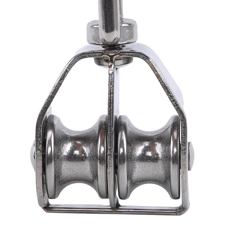 Stainless Steel Single Wheel Swivel Pulley Block Lifting Rope Chain Traction Fixed Lifting Pulley