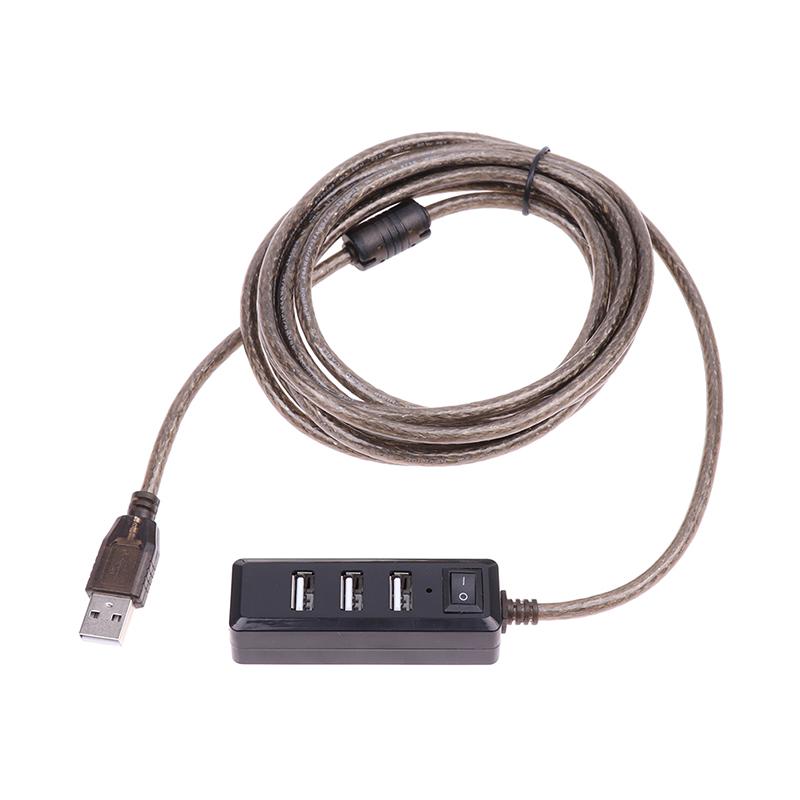 4-портовый USB 2.0 концентратор удлинительный кабель папа-мама активный репитер USB адаптер 3M