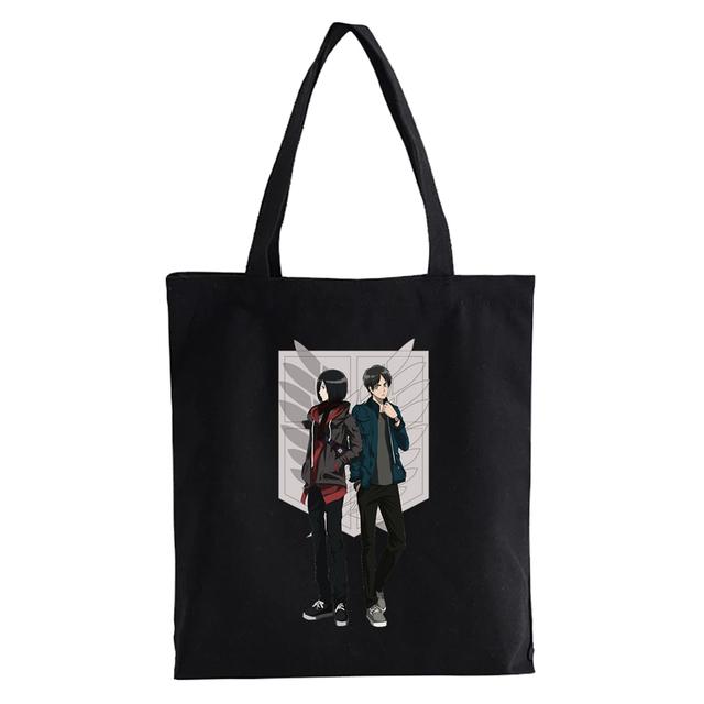 Атака Титанов Атака Титанов Shingeki No Kyojin холщовая сумка mochilas школа аниме дизайнер сумка женская сумка-шоппер Bolsas