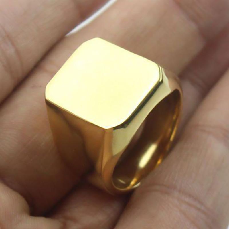 Мужское ювелирное кольцо, простые кольца из нержавеющей стали, цельное полированное классическое модное обручальное кольцо