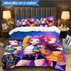 3PCS Kpop Demon Hunter Starlight Adventure Bedding Set 2D Printing (Includes 1 Duvet Cover + 2 Pillowcases Coreless), Bedroom decor,Fan gift